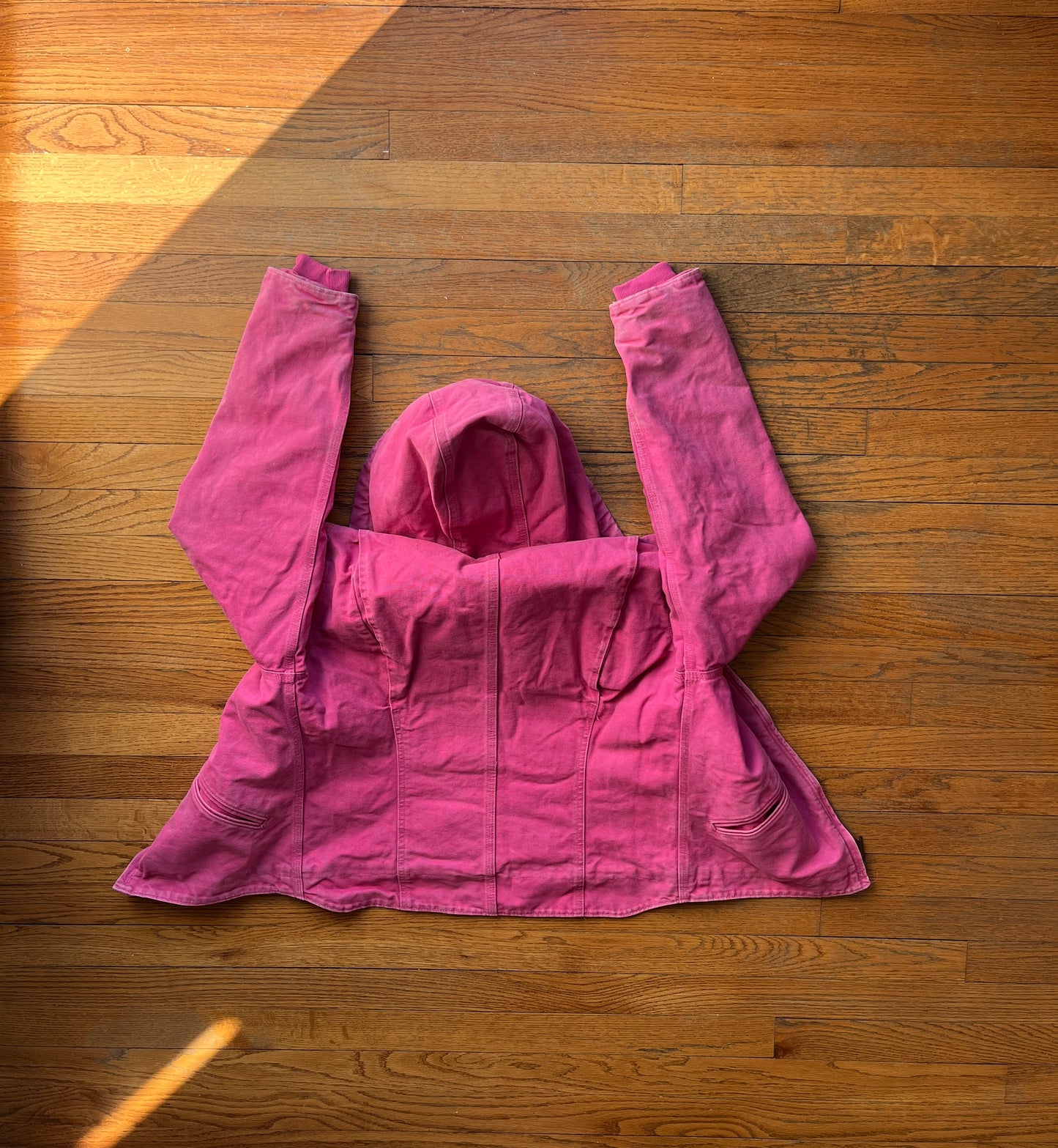 Faded Pink Carhartt Sherpa Lined Jacket - XS