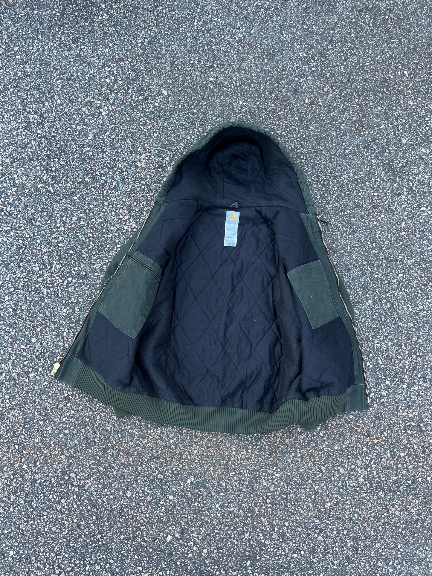 褪色橄榄绿色 Carhartt 运动夹克 - 中号