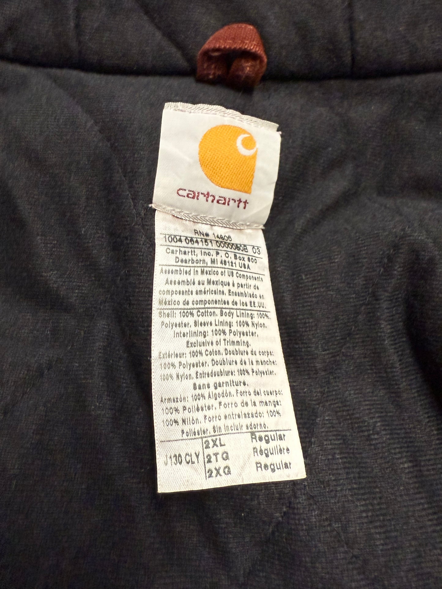 Faded Clay Red Carhartt Active Jacket - 2XL