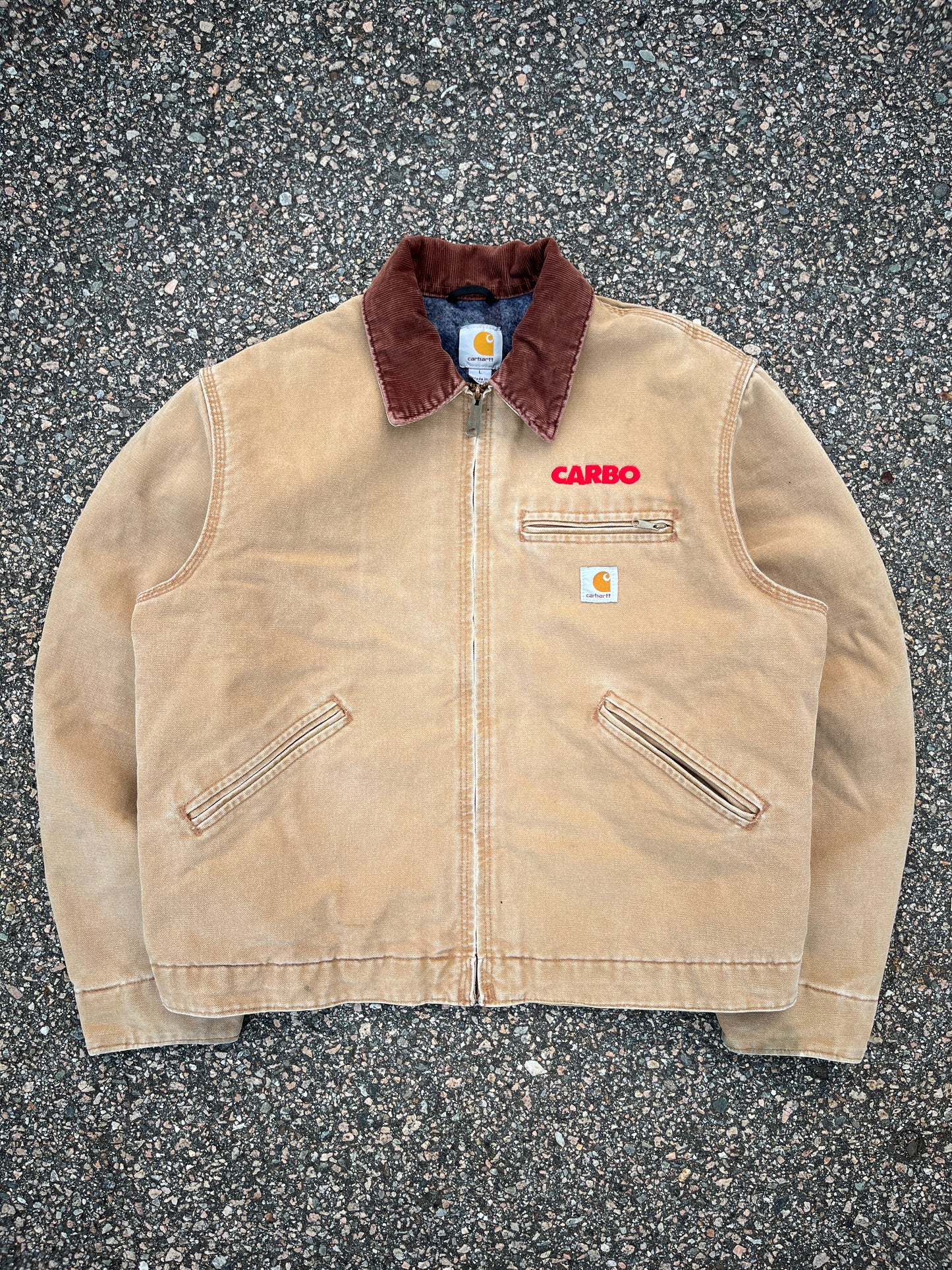 褪色棕色 Carhartt 底特律夹克 - 中号宽松款