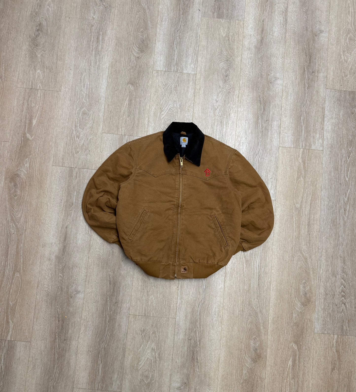 Faded Brown Carhartt Santa Fe Jacket - Large