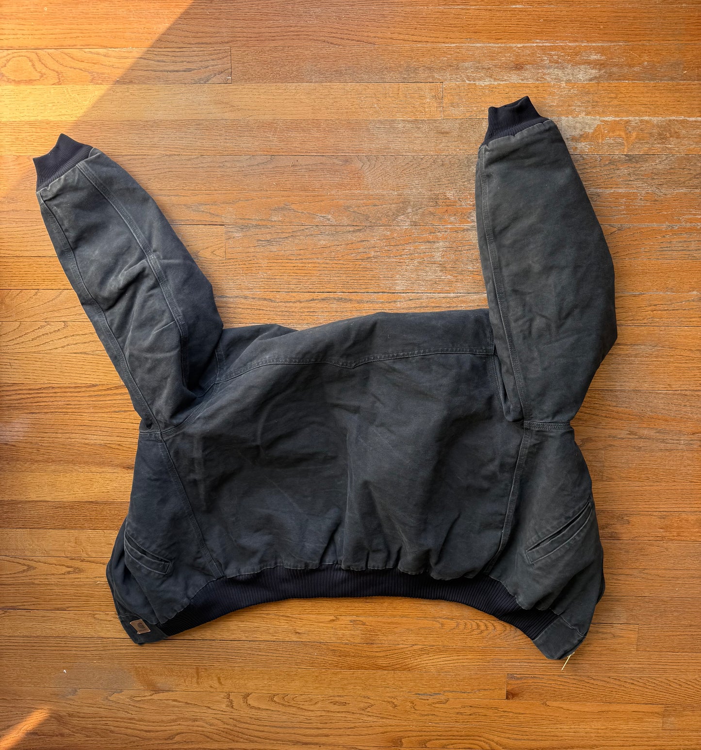 Faded Black Carhartt Santa Fe Jacket - Large