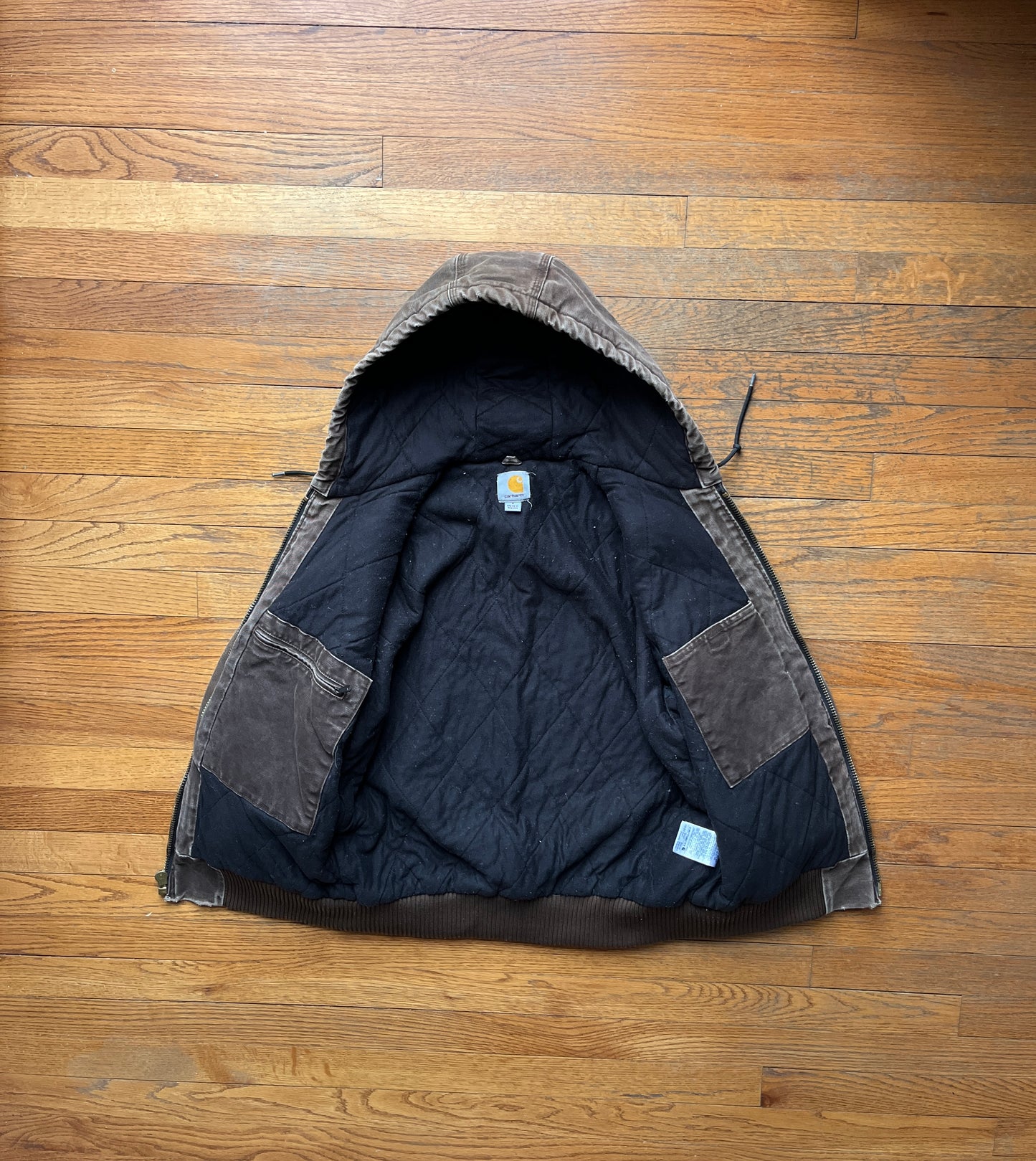 Faded Dark Brown Carhartt Active Jacket - Small