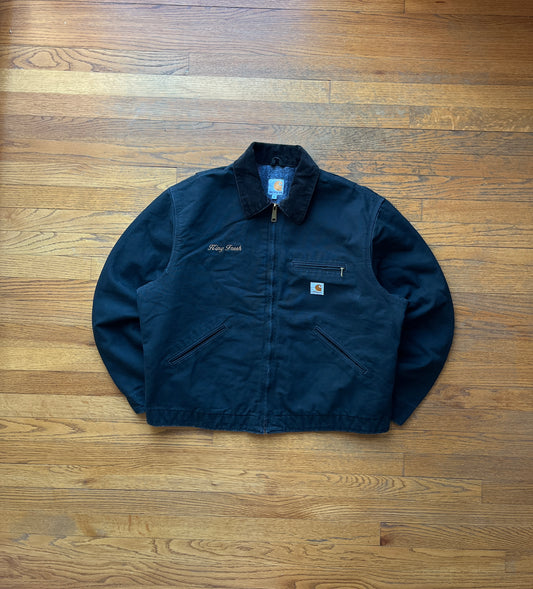 Faded Black Carhartt Detroit Jacket - Boxy Large