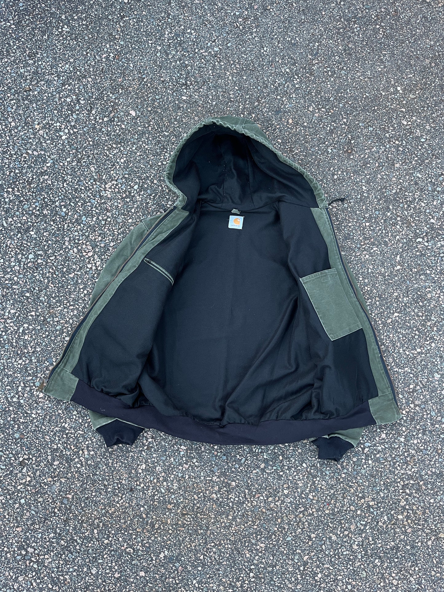 Faded Olive Green Carhartt Active Jacket - Boxy Large