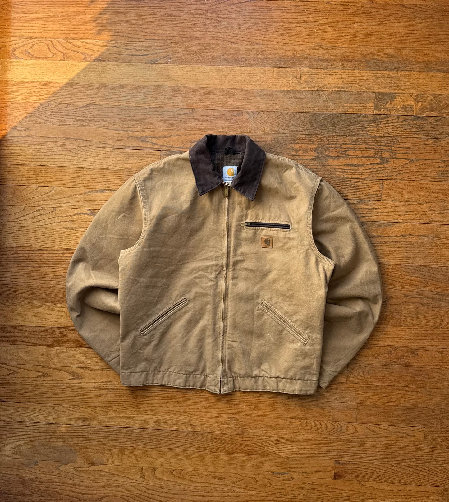 Faded Camel Brown Carhartt Detroit Jacket - Large Tall