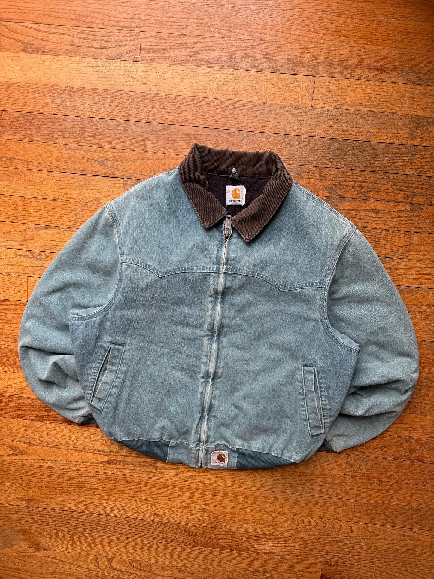 Faded Cobalt Blue Carhartt Santa Fe Jacket - Medium