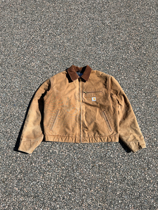 褪色棕色 Carhartt 底特律夹克 - 中号