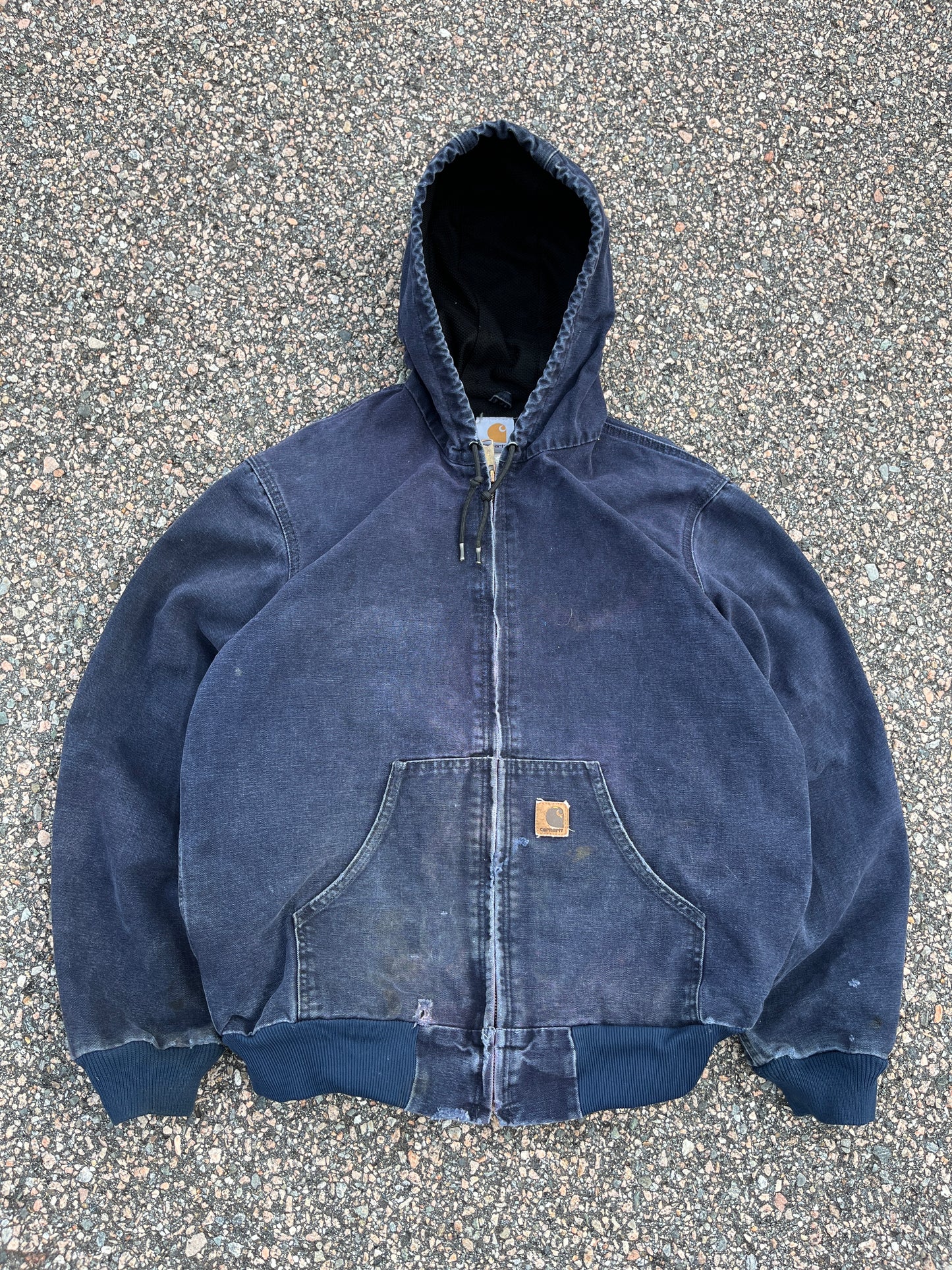 褪色午夜蓝色 Carhartt 运动夹克 - 中号