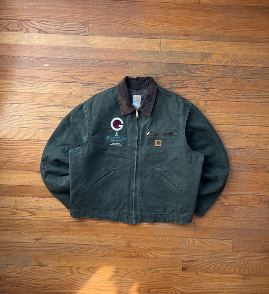 Faded Olive Green Carhartt Detroit Jacket - Boxy L-XL