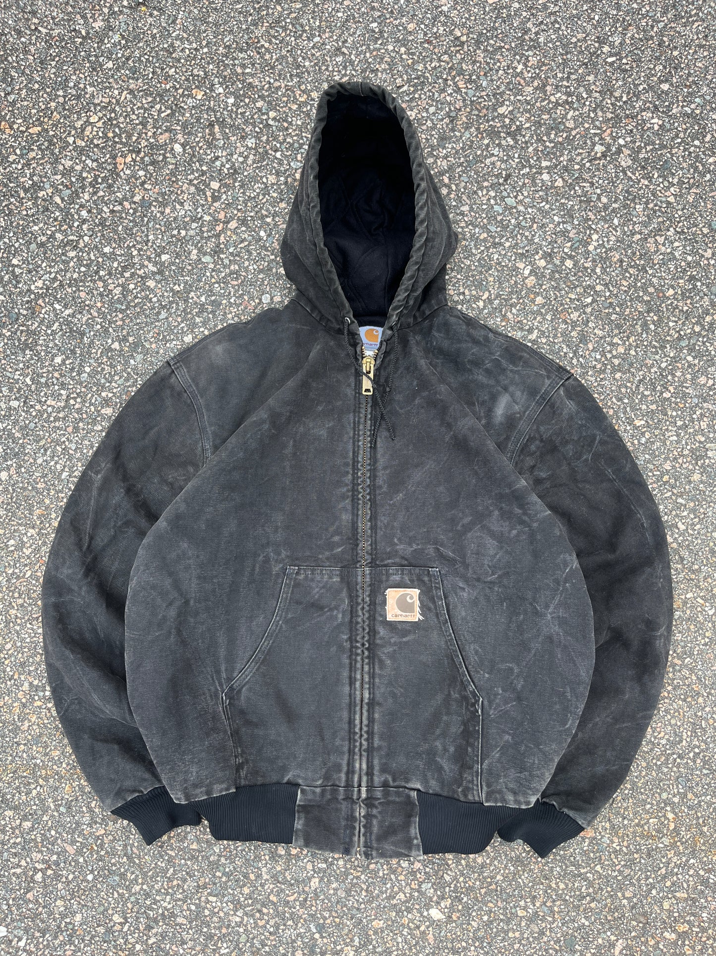 褪色玛瑙黑色 Carhartt 运动夹克 - 大号