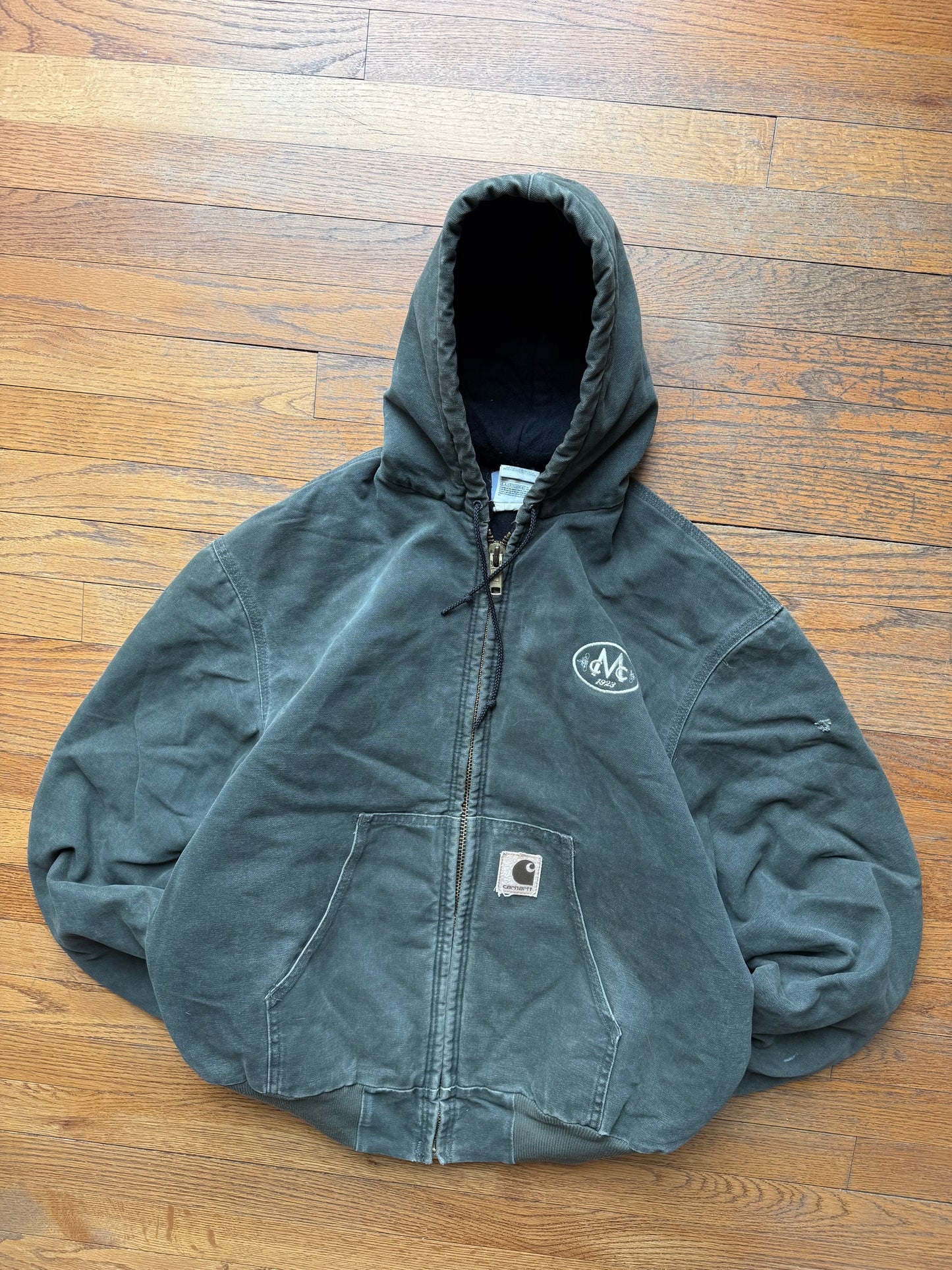 Faded Olive Green Carhartt Active Jacket - Large