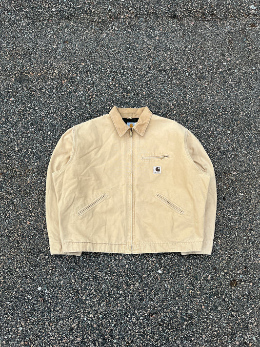 褪色奶油色 Carhartt 底特律夹克 - 宽松 XL-2XL