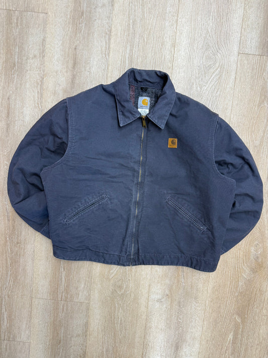 Faded Petrol Blue Carhartt Detroit Jacket - XL