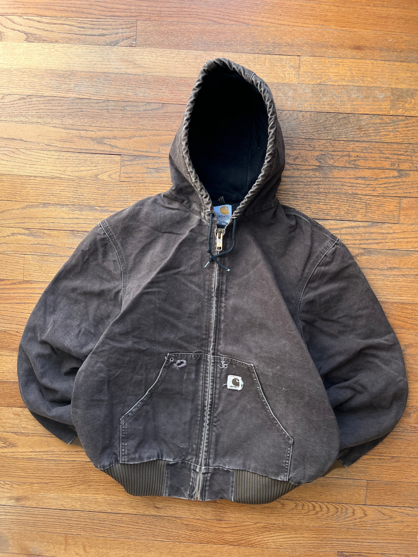 褪色棕色 Carhartt 运动夹克 - 中号