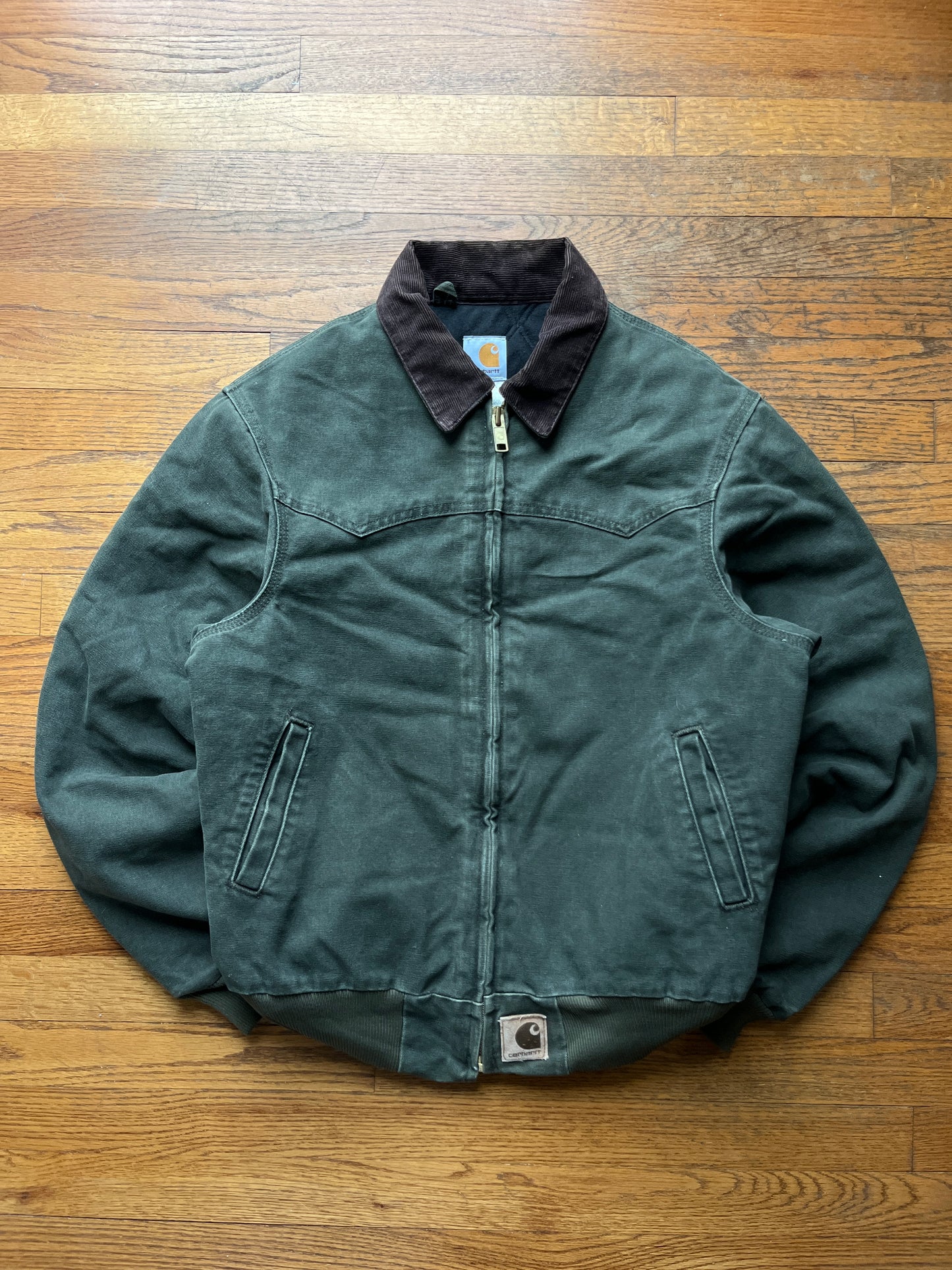 褪色橄榄绿色 Carhartt Santa Fe 夹克 - 中号