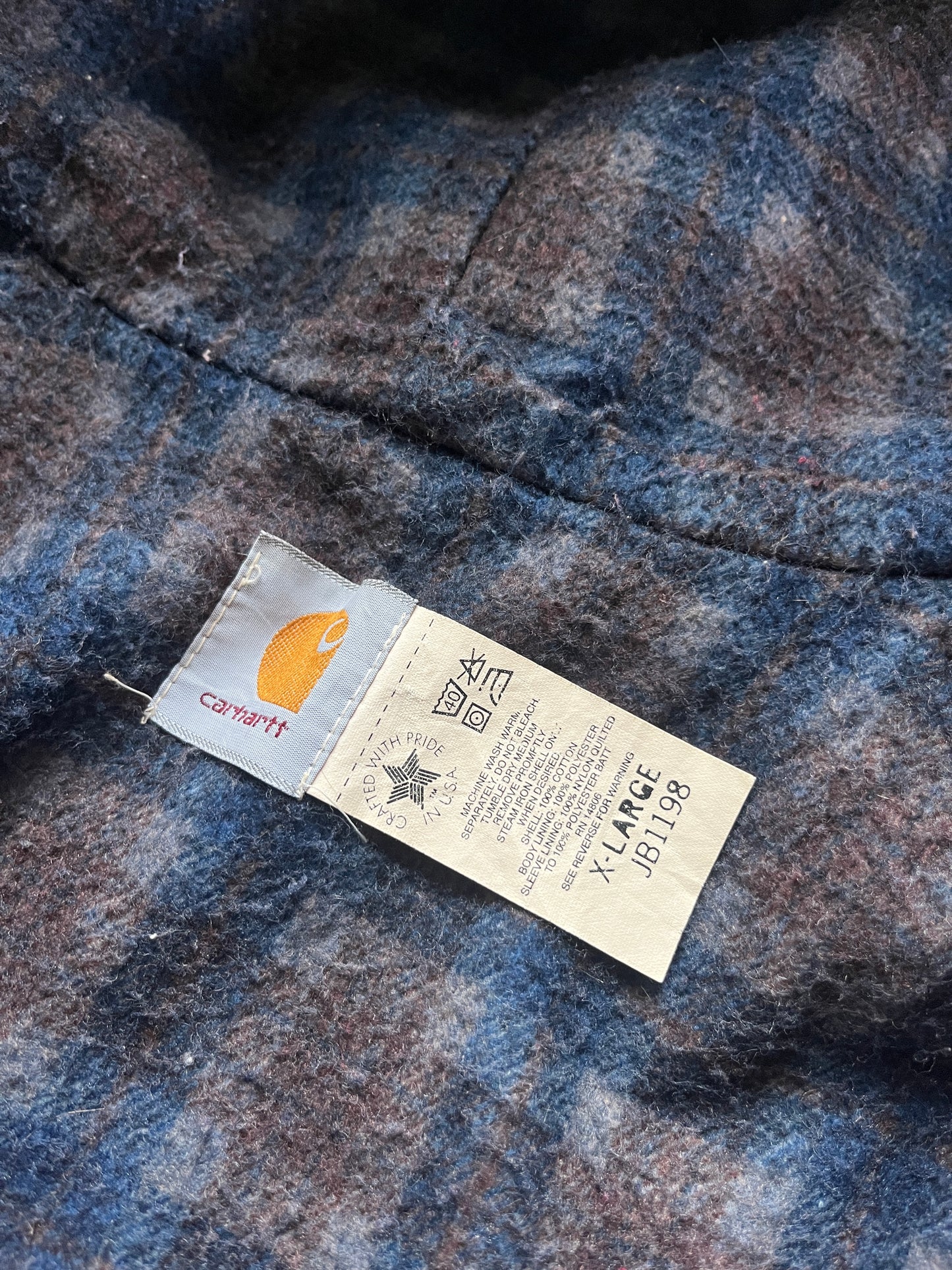 褪色牛仔布 Carhartt 运动夹克 - 宽松 L-XL