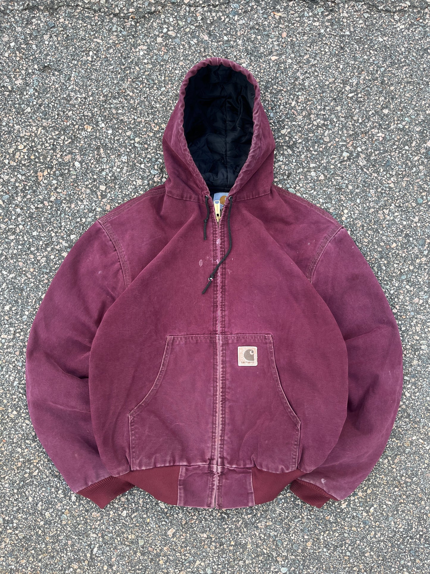 褪色酒红色 Carhartt 运动夹克 - 中号