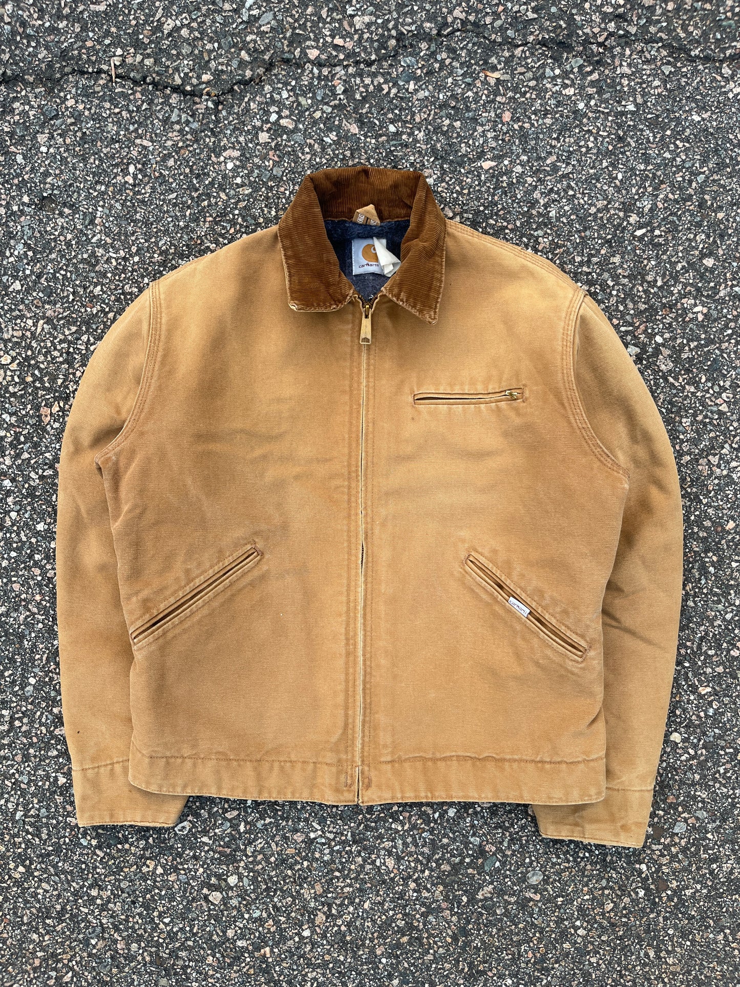 80 年代褪色棕色 Carhartt 底特律夹克 - 中号