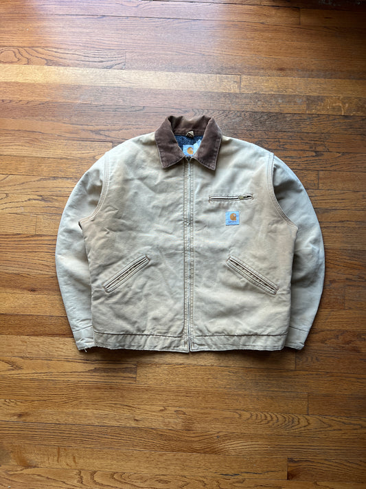 褪色棕色 Carhartt 底特律夹克 - 中号宽松款