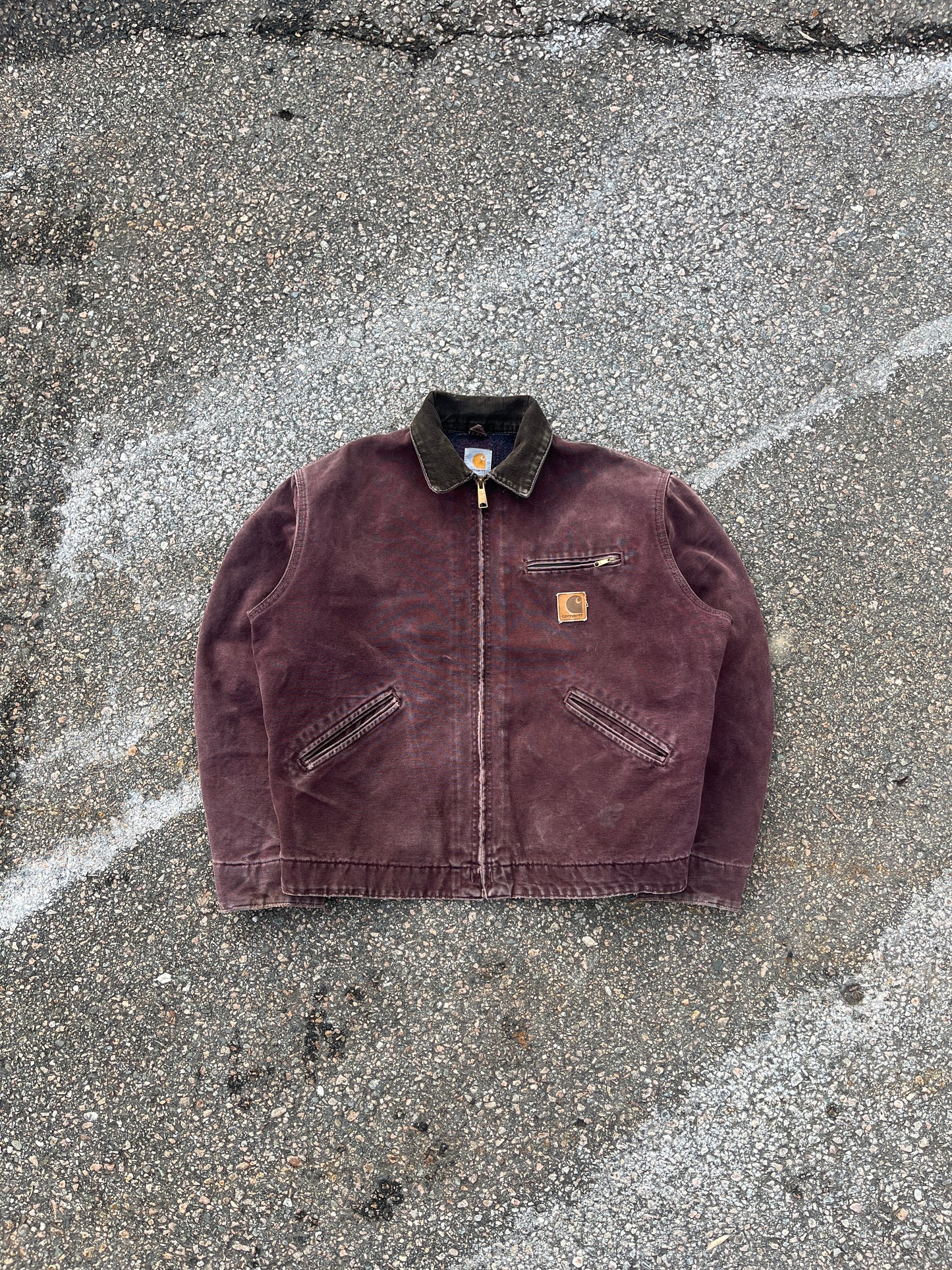 Faded Burgundy Carhartt Detroit Jacket - Boxy Medium