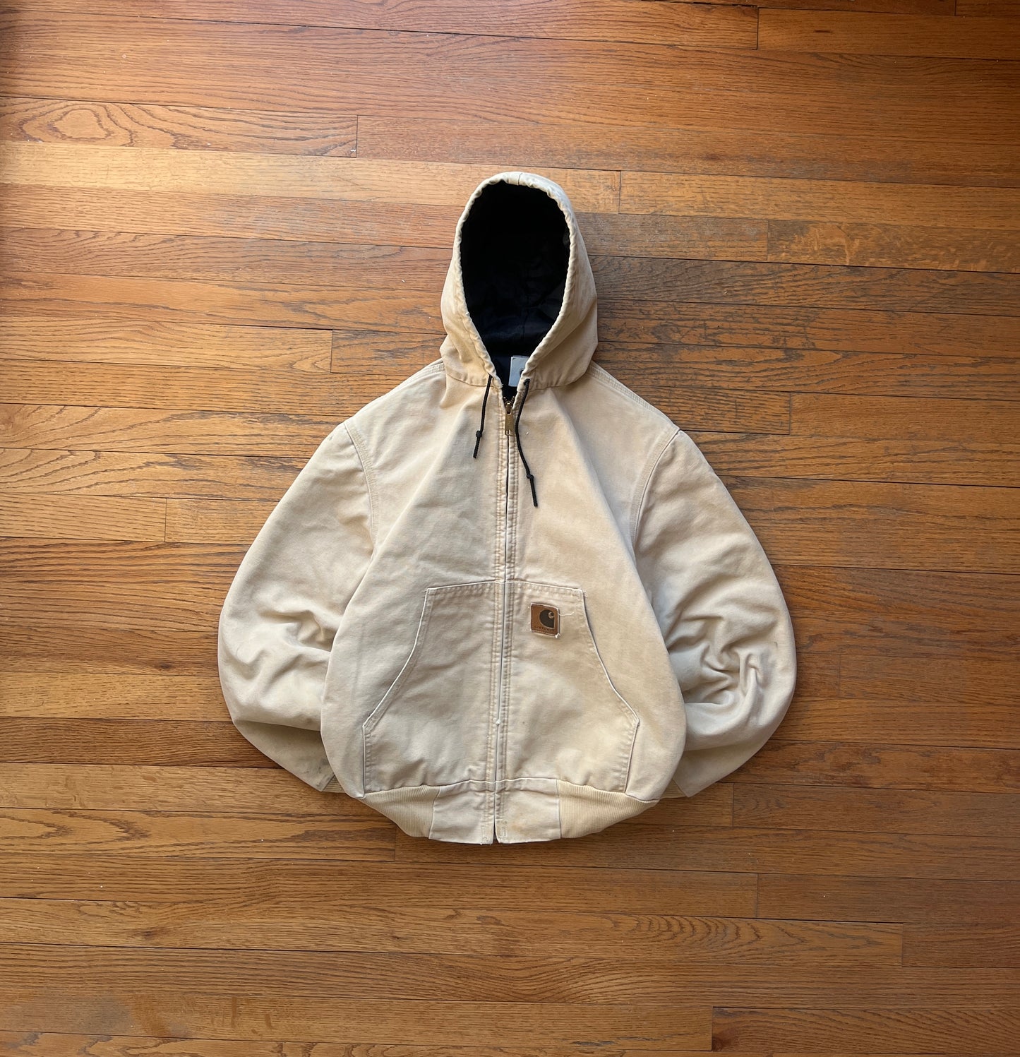 Faded Cream Carhartt Active Jacket - Small