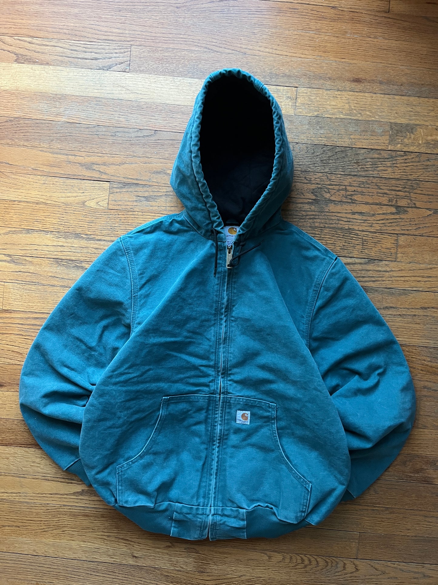 Faded Teal Blue Carhartt Active Jacket - Medium