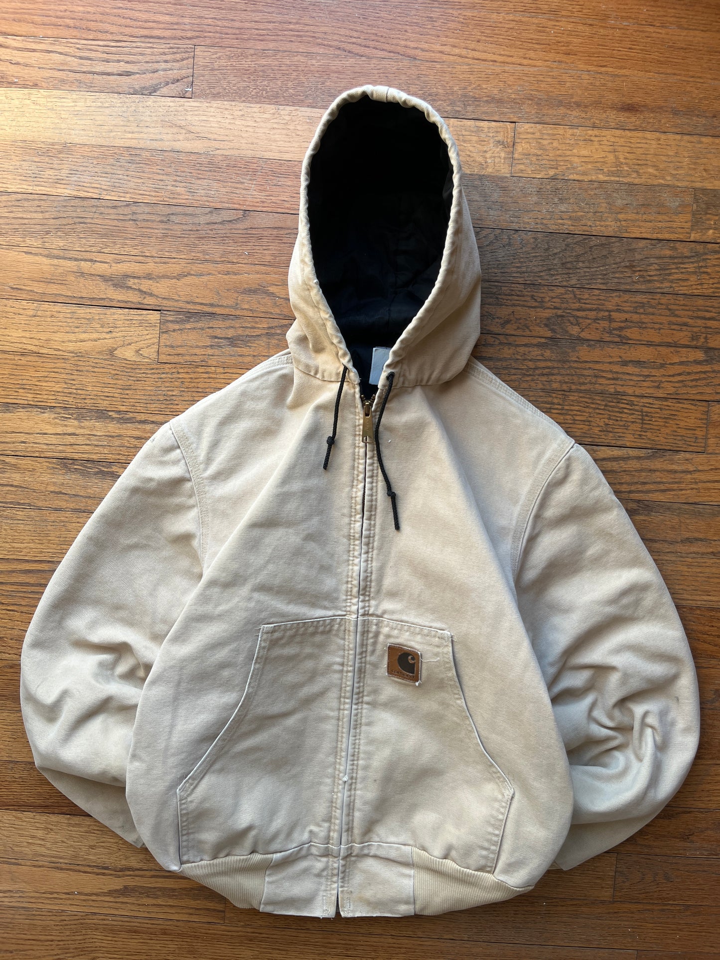 Faded Cream Carhartt Active Jacket - Small