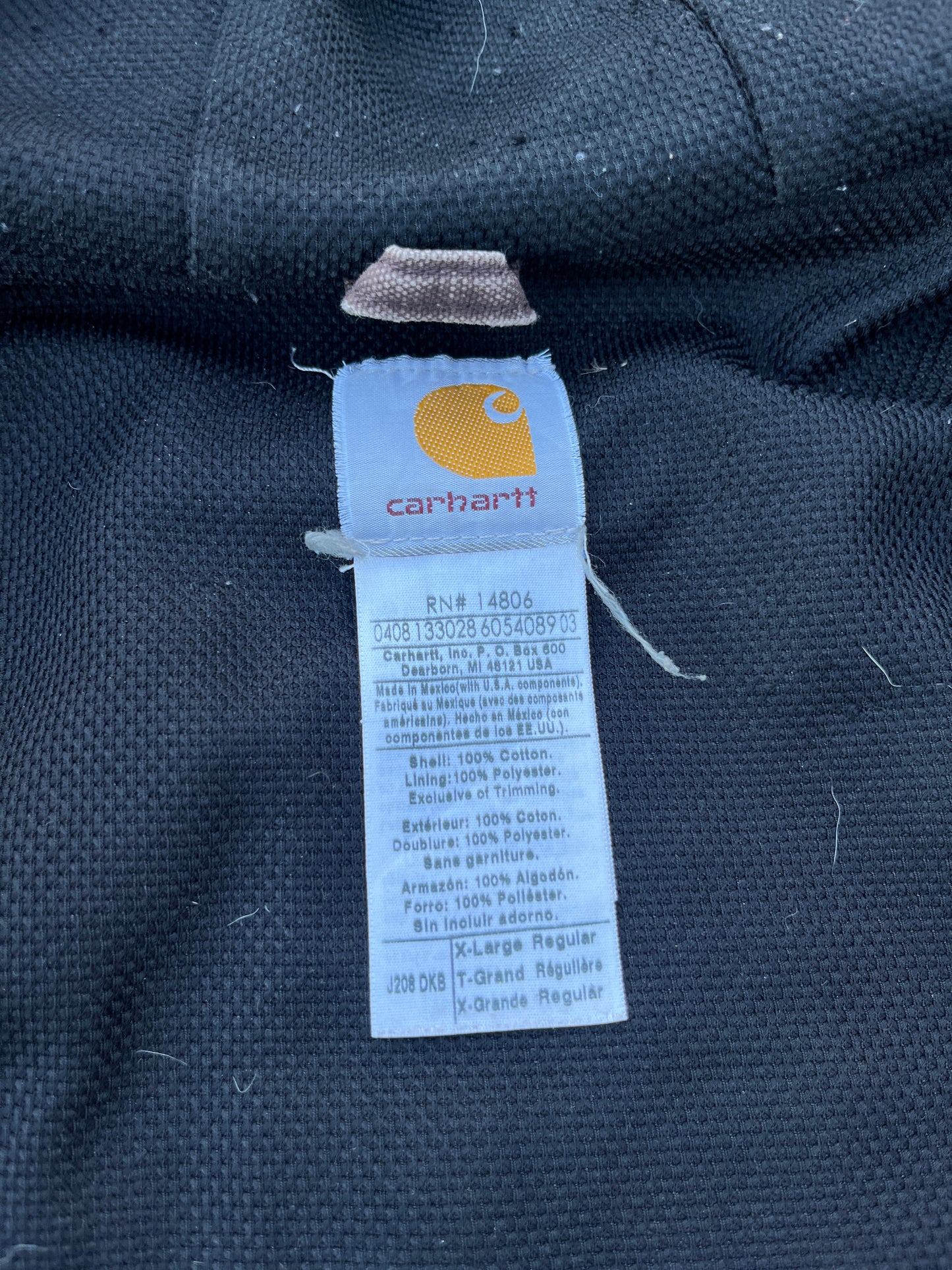 Faded Brown Carhartt Active Jacket - XL