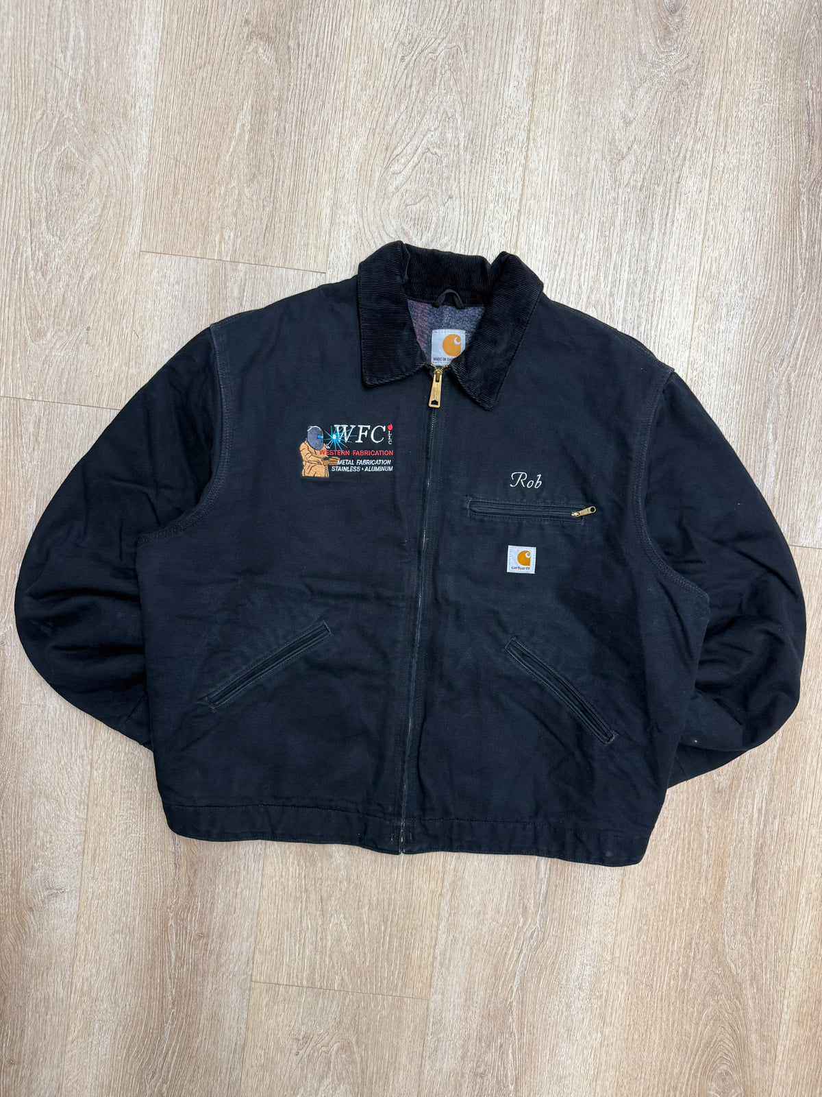 Faded Black Carhartt Detroit Jacket - XL