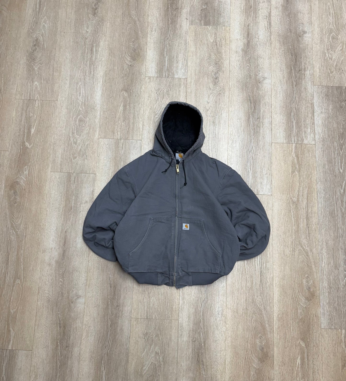Faded Grey Carhartt Active Jacket - Large