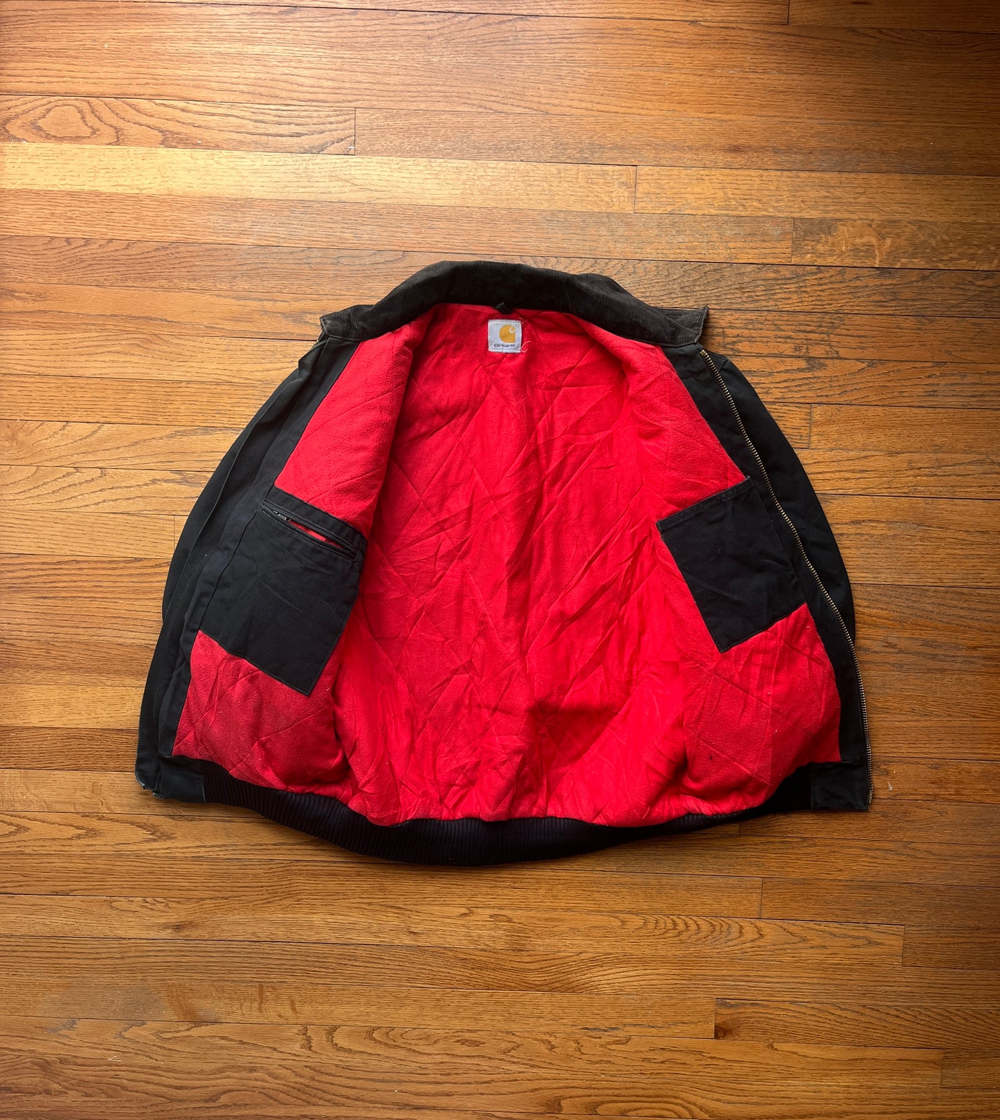 Faded Black Carhartt Santa Fe Jacket - Large Tall