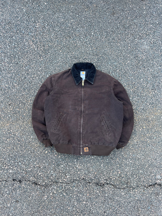 褪色棕色 Carhartt Santa Fe 夹克 - XL