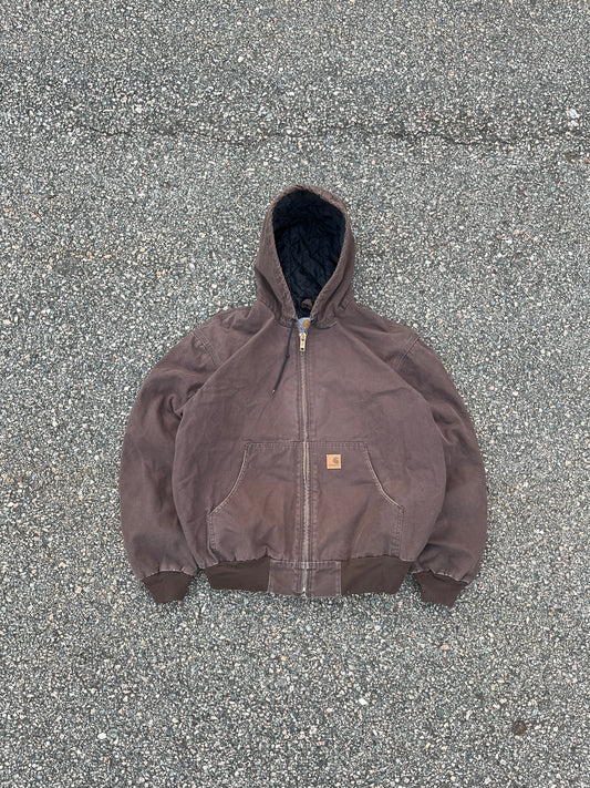 褪色棕色 Carhartt 运动夹克 - 大号