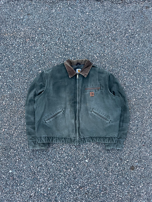 Faded Olive Green Carhartt Detroit Jacket - Boxy Large