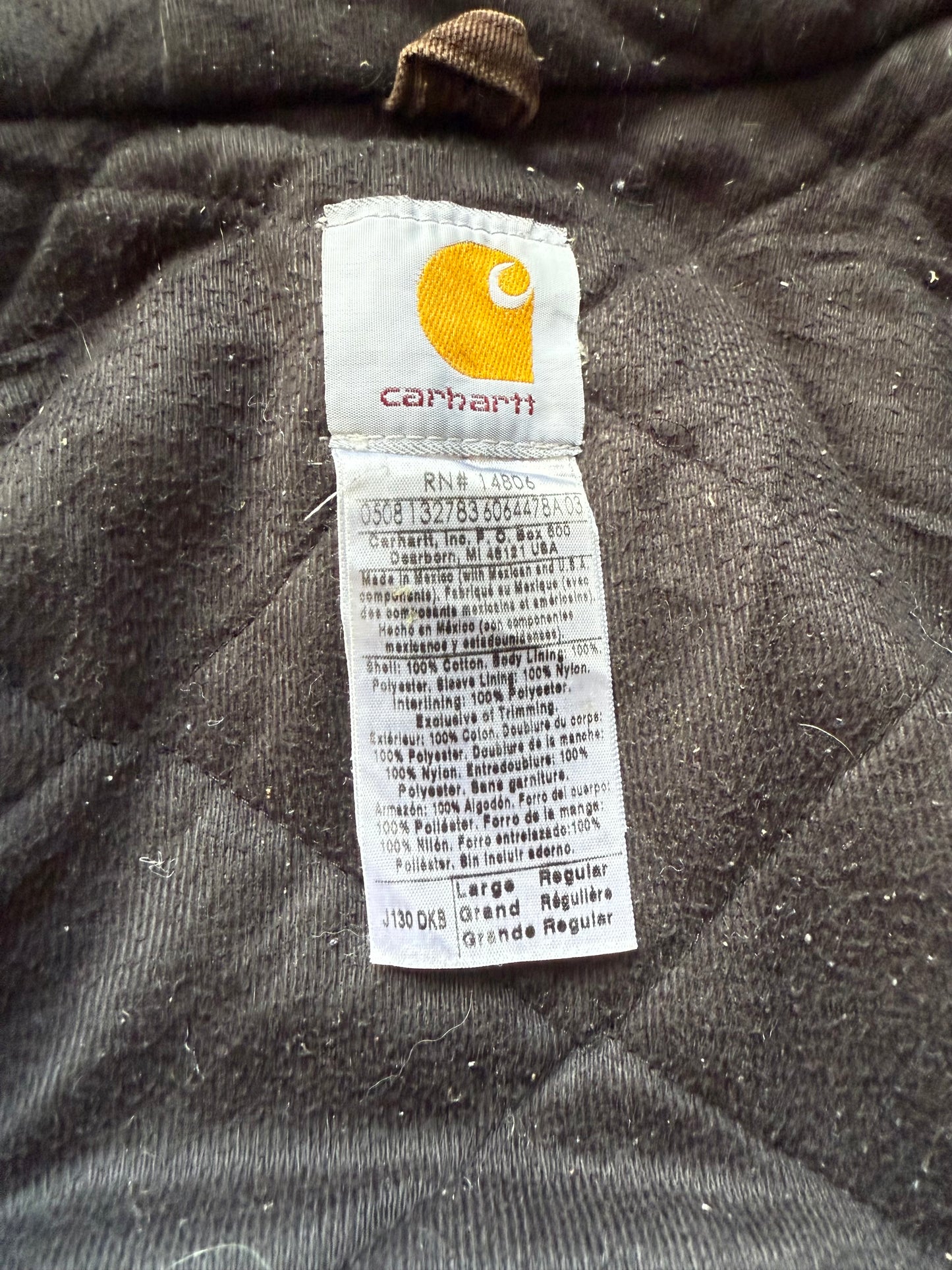 Faded Brown Carhartt Active Jacket - Large