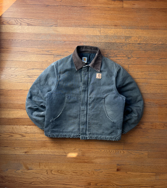 Faded Petrol Blue Carhartt Arctic Jacket - Boxy Large