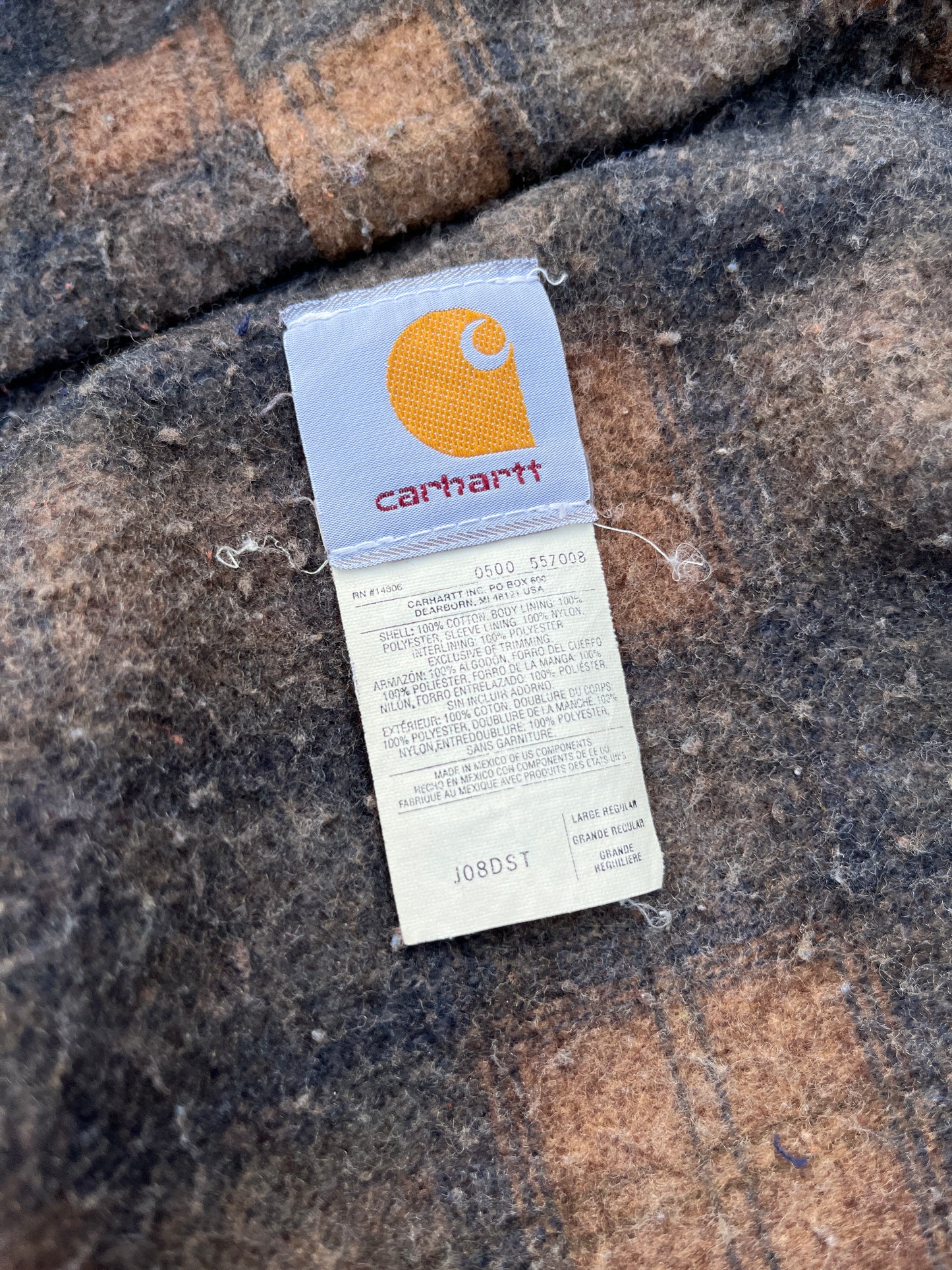 褪色牛仔布 Carhartt 运动夹克 - 大号