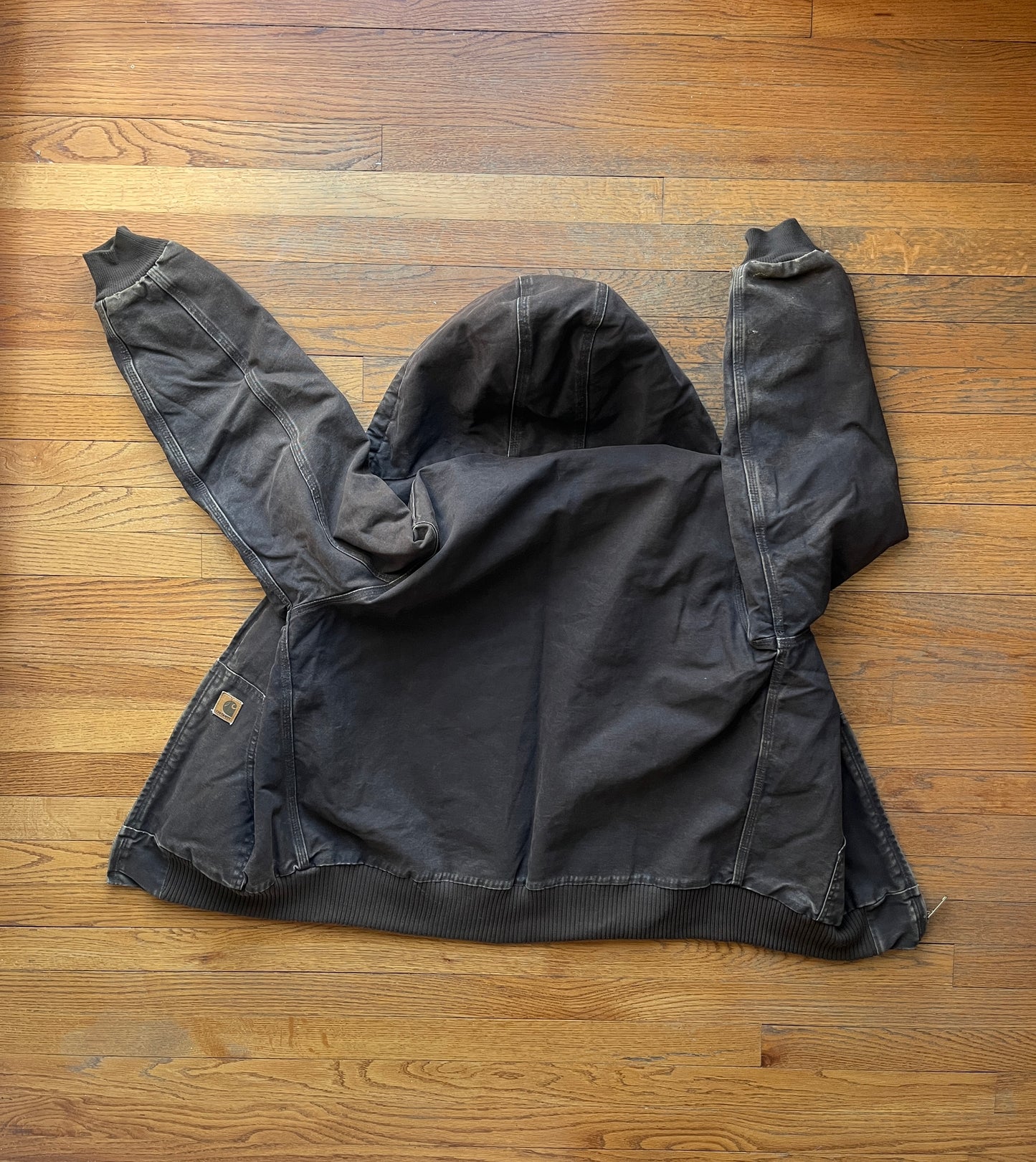 Faded Dark Brown Carhartt Active Jacket - Medium