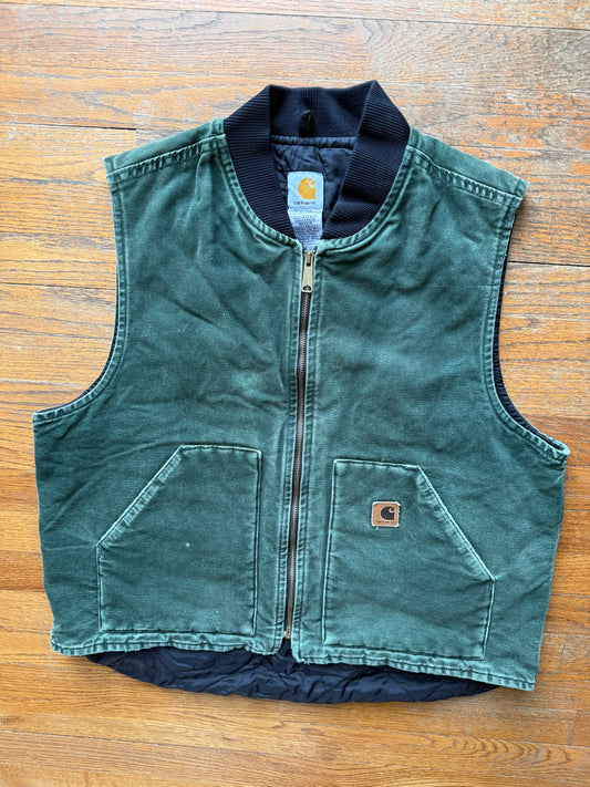 Faded Spruce Green Carhartt Vest - Fits M-L