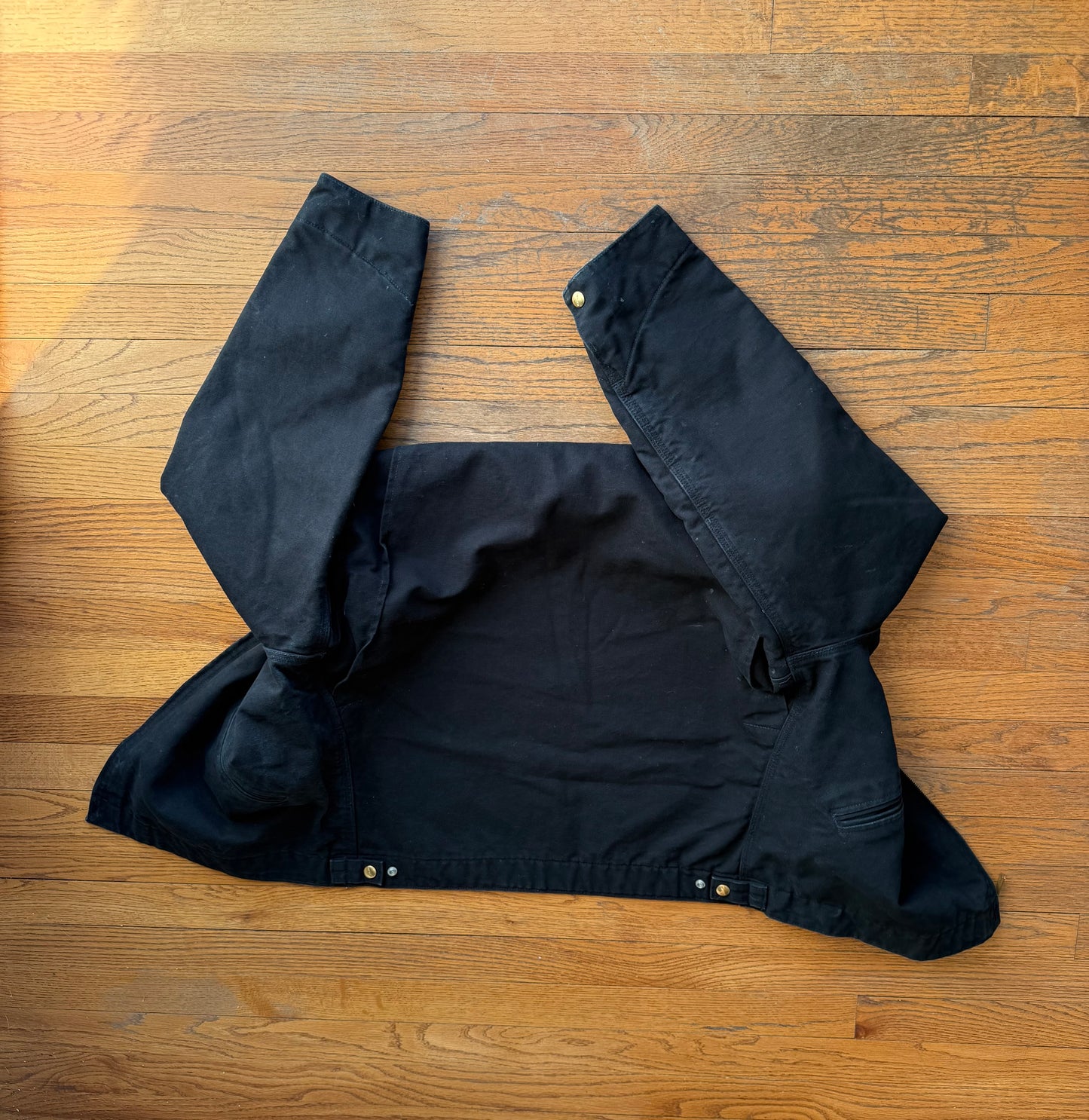 Faded Black Carhartt Detroit Jacket - Medium