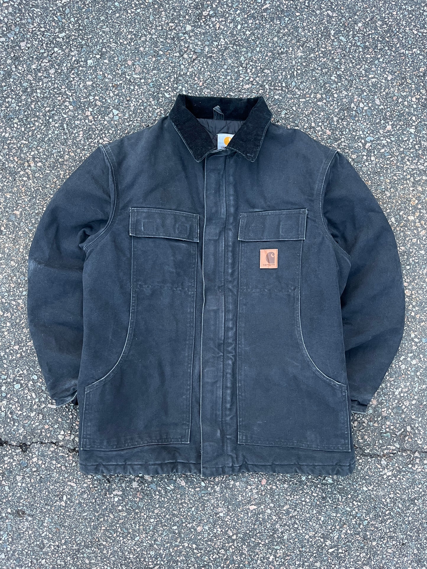 褪色黑色 Carhartt 北极风格夹克 - 中号