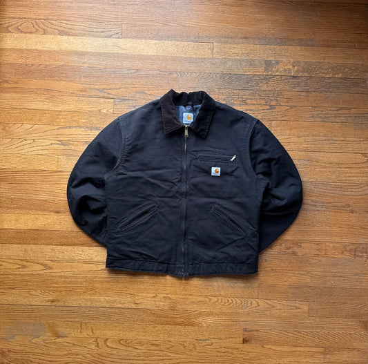 Faded Black Carhartt Detroit Jacket - Large