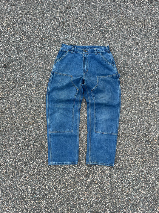 Faded Denim Carhartt Double Knee Pants - 33 x 30