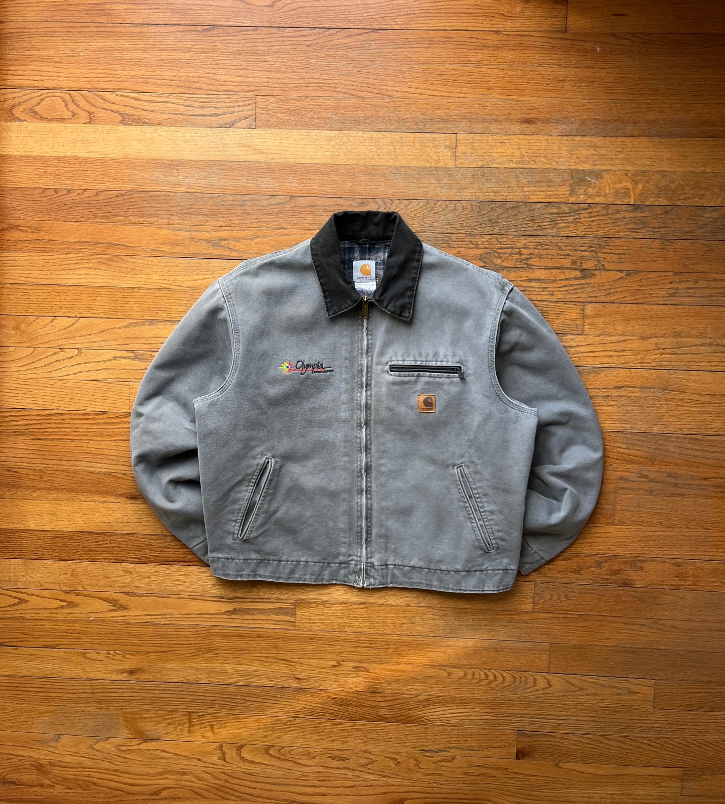 Faded Metal Grey Carhartt Detroit Jacket - Boxy M-L