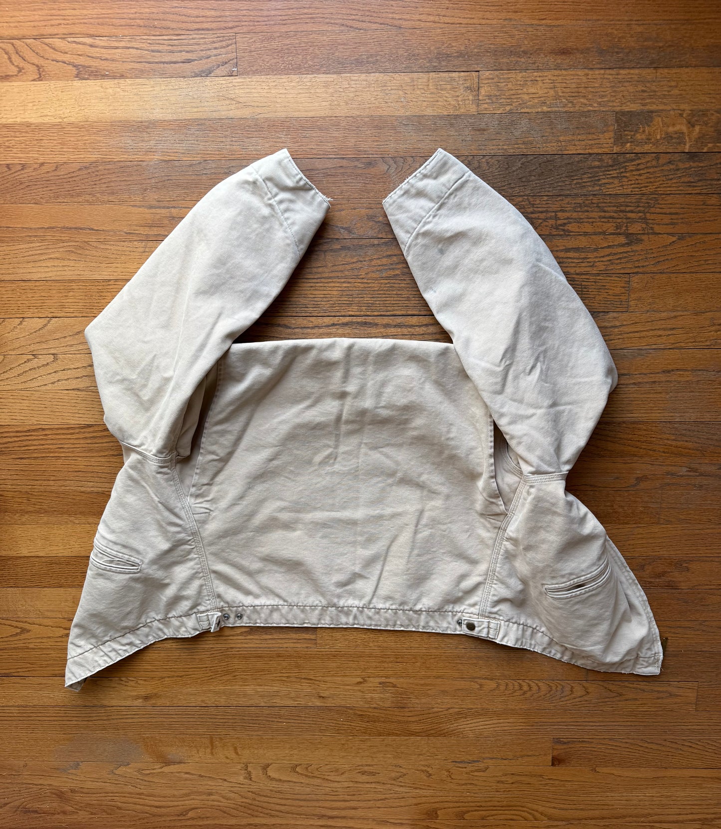 Faded Cream Carhartt Detroit Jacket - Boxy M-L
