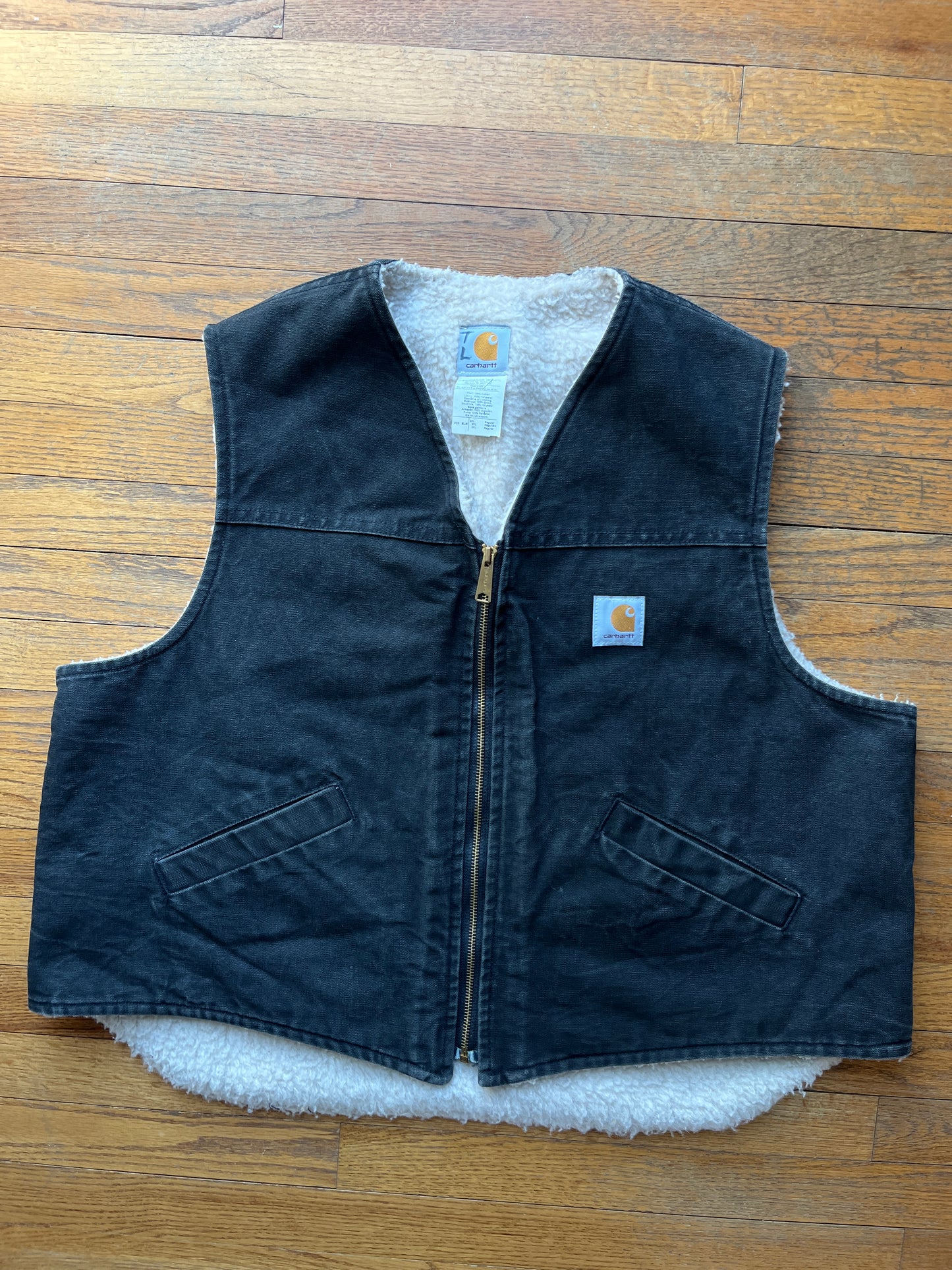 Faded Black Carhartt Vest - XL