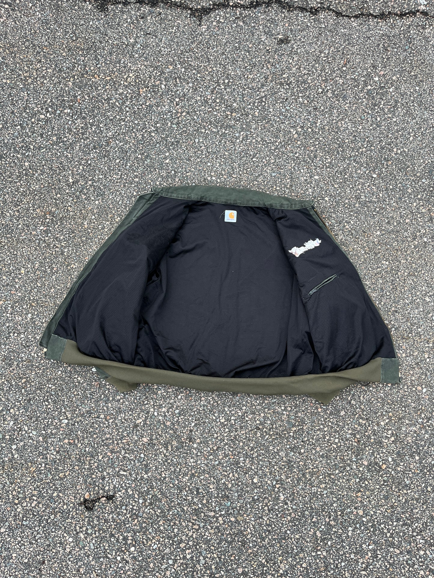 轻质褪色橄榄绿色 Carhartt Santa Fe 夹克 - Boxy XL