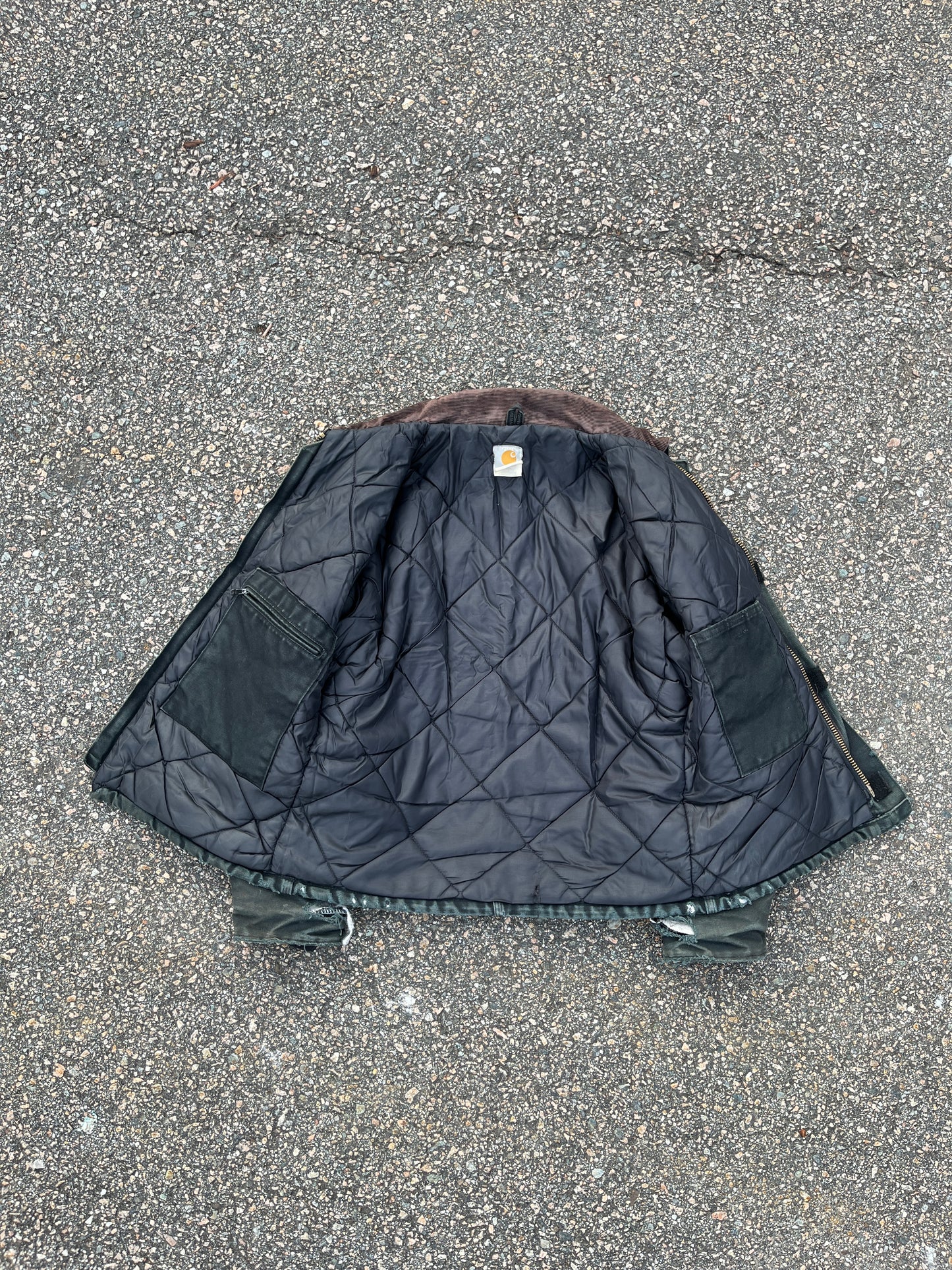 Faded n Distressed Black Carhartt Arctic Jacket - Medium