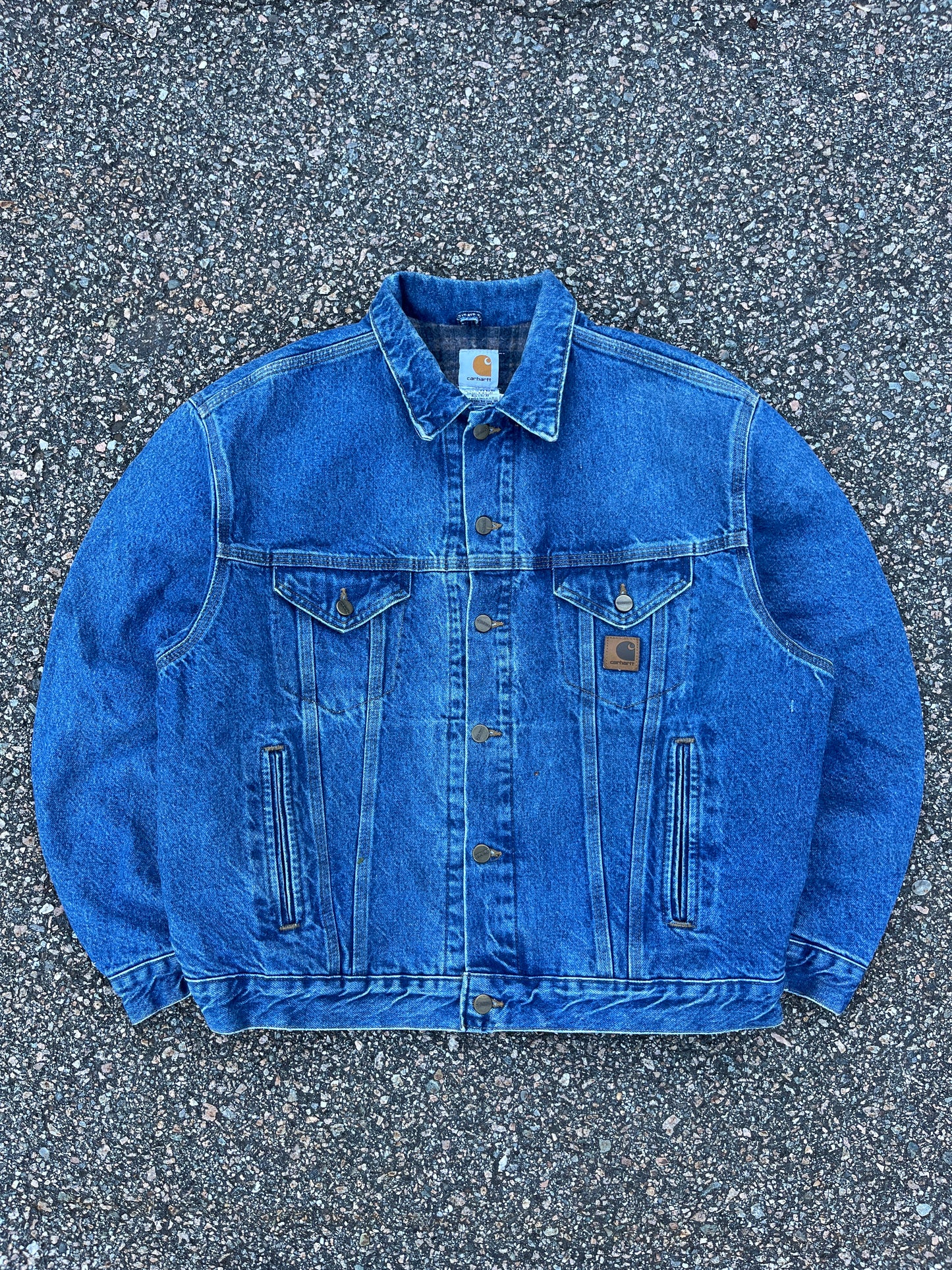 Faded Denim Carhartt Trucker Jacket - Large